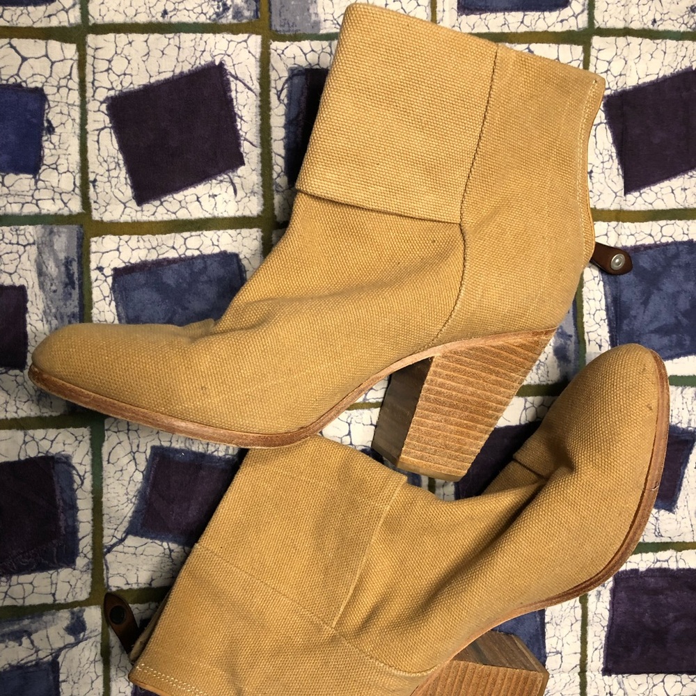 Rag & Bone canvas newbury booties EUC size 41 Us10